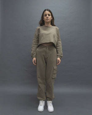 Oversized Long-sleeved crew neck sweater