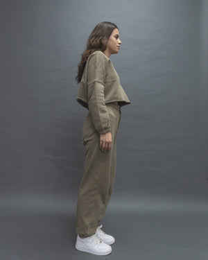 Oversized Long-sleeved crew neck sweater