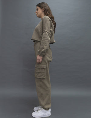 Oversized Long-sleeved crew neck sweater