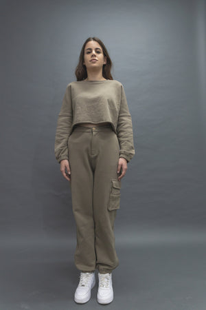 Oversized Long-sleeved crew neck sweater