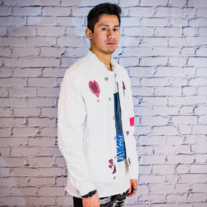 Acid Trip White denim jacket