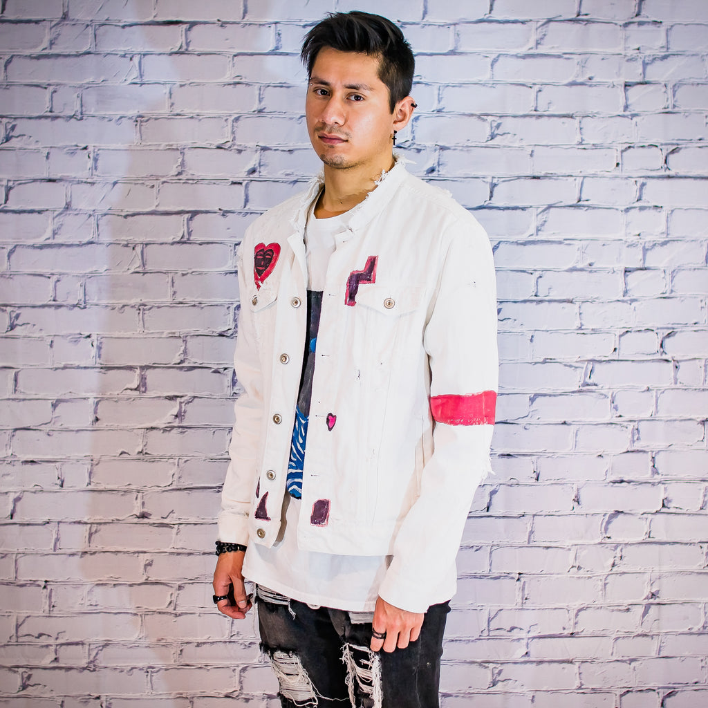 Acid Trip White denim jacket