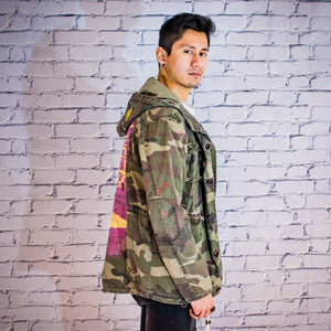 Military Blood Camo Short Parka