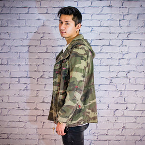 Military Blood Camo Short Parka