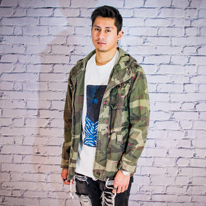 Military Blood Camo Short Parka