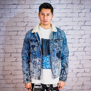 Twisted Heart Sherpa Denim Jacket