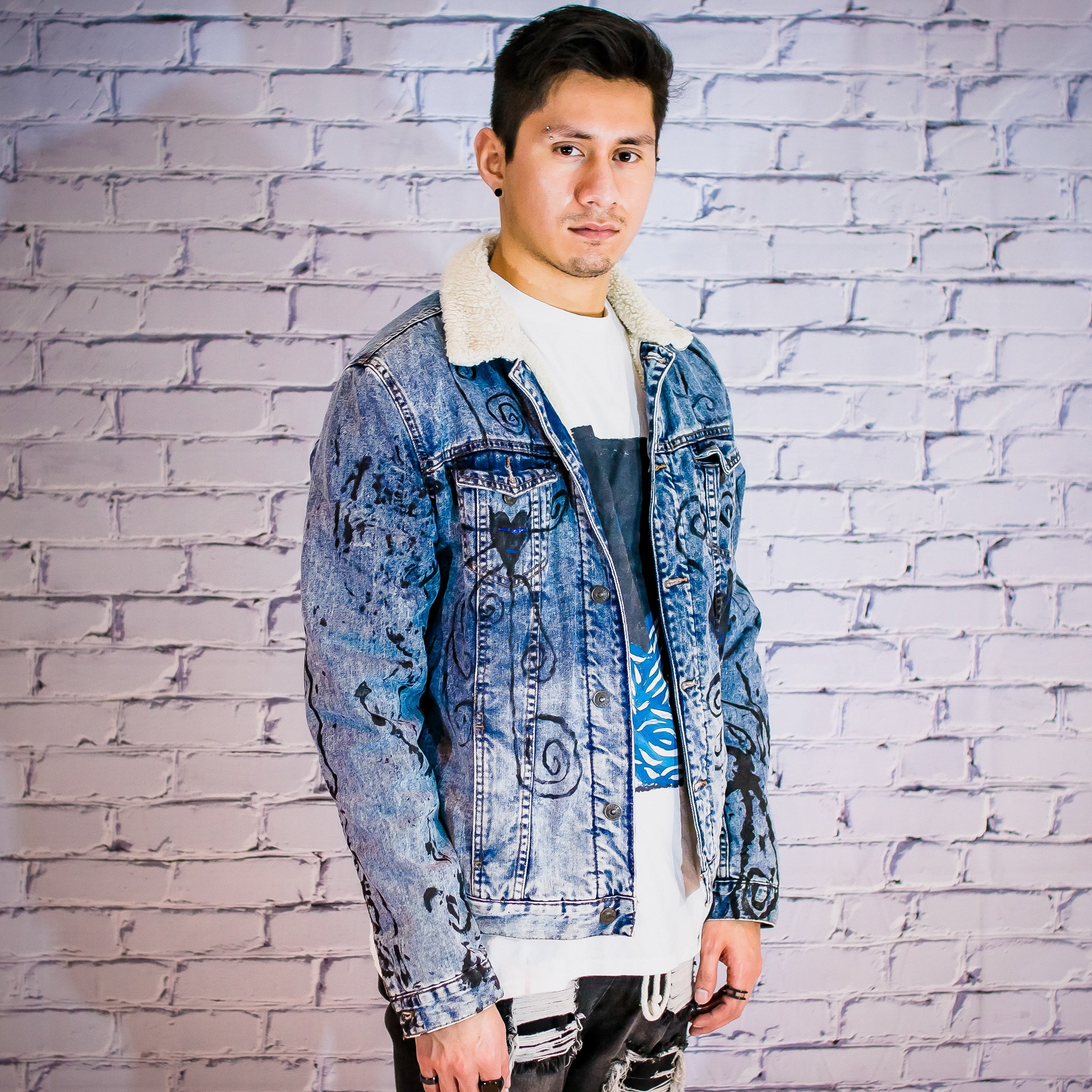 Twisted Heart Sherpa Denim Jacket