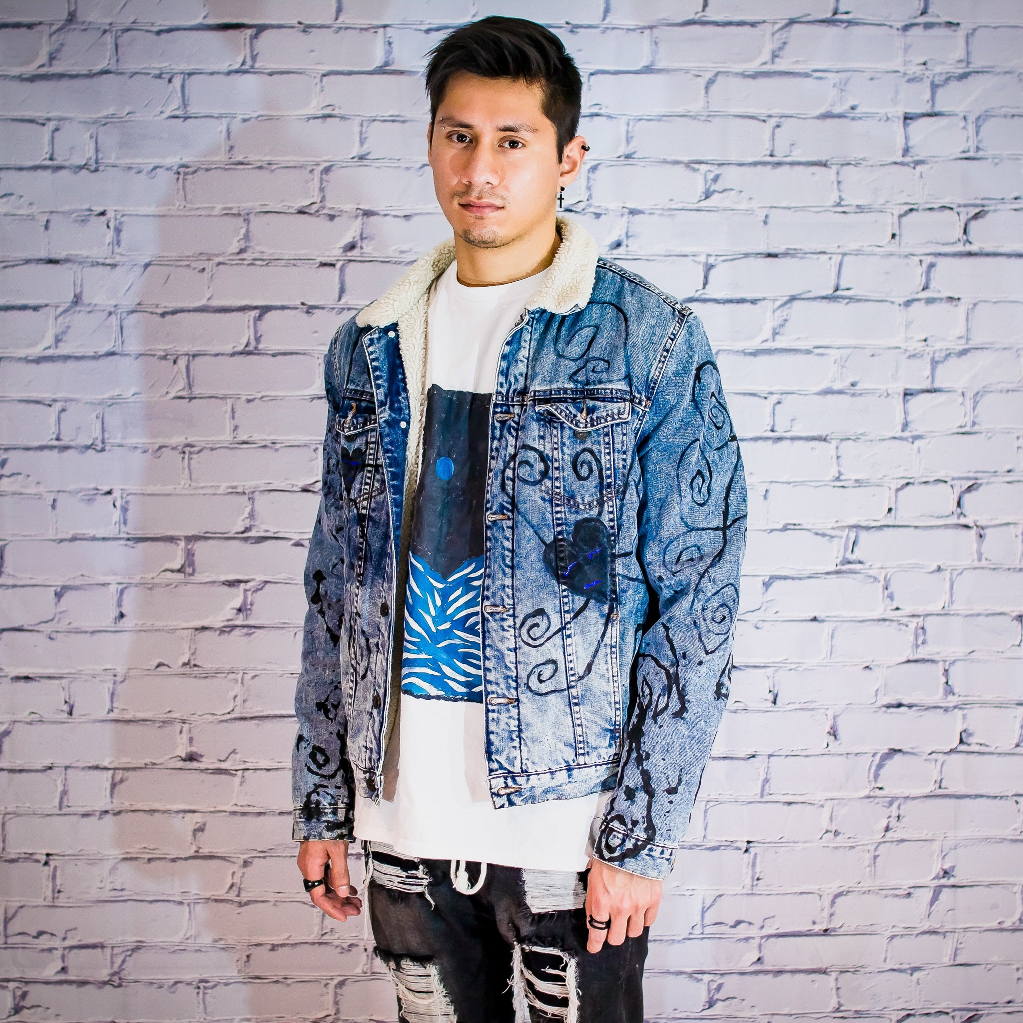 Twisted Heart Sherpa Denim Jacket