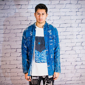 Patchwork denim jacket