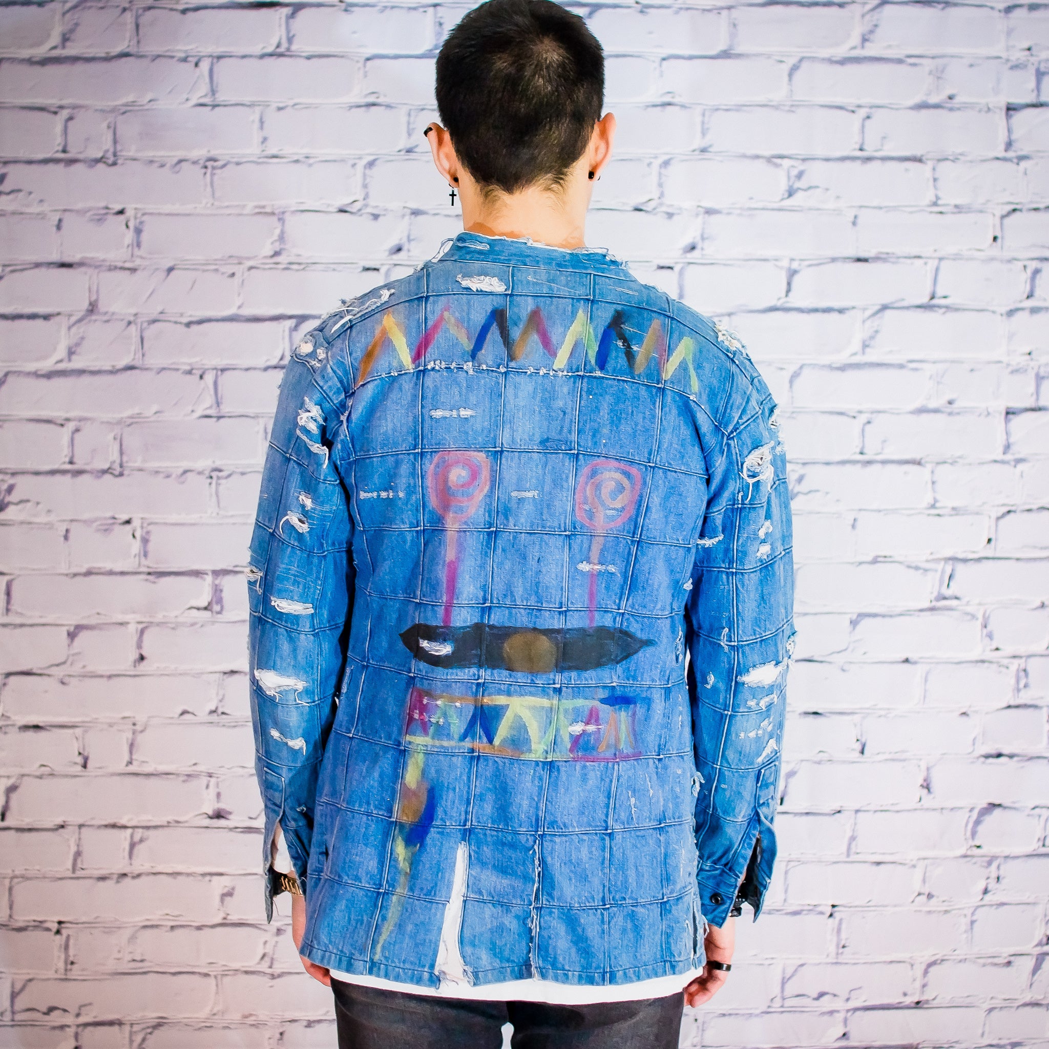 Patchwork denim jacket