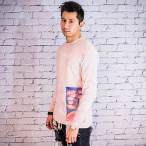 Powder dyed hand painted long sleeve