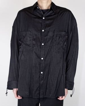 Unnecessary Silky Rayon polyester Double pleated Pocket Shirt