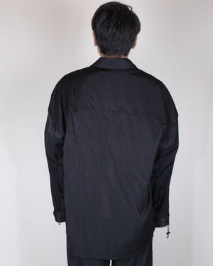 Unnecessary Silky Rayon polyester Double pleated Pocket Shirt