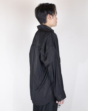 Unnecessary Silky Rayon polyester Double pleated Pocket Shirt